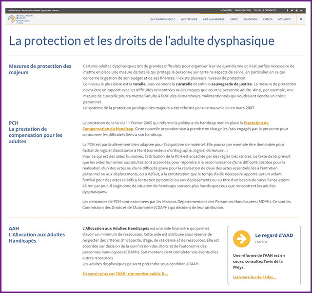 Droits et protections des adultes