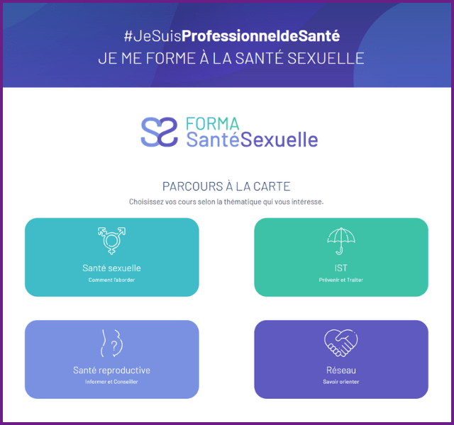 SFLS, CMG, SPILF : modules de formation sur la santé sexuelle (gratuit et à la carte)