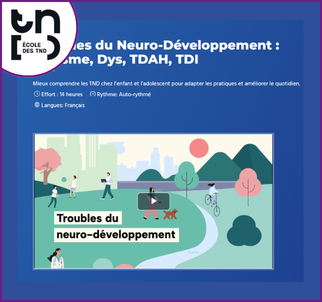 MOOC : les troubles du neurodéveloppement par CeAND