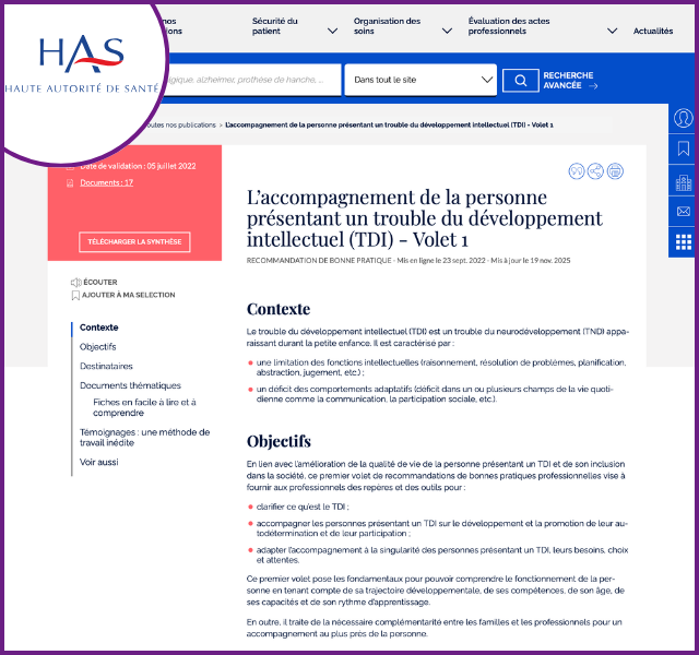 Accompagnement des personnes TDI