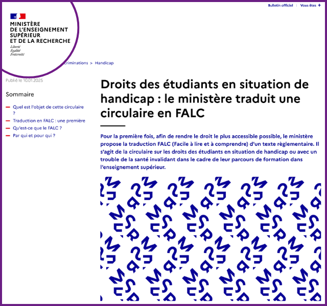 Droit des étudiants en situation de handicap