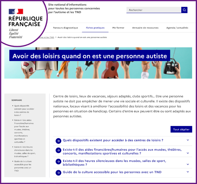 Avoir des loisirs et partir en vacances