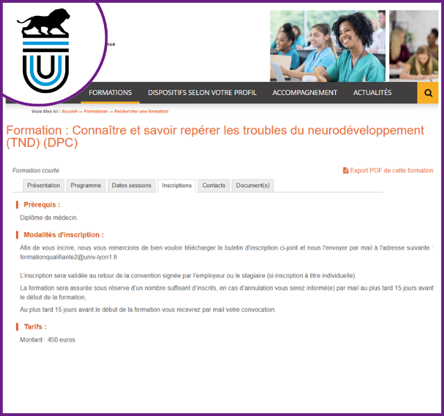 Connaître et savoir repérer les troubles du neurodéveloppement (TND)